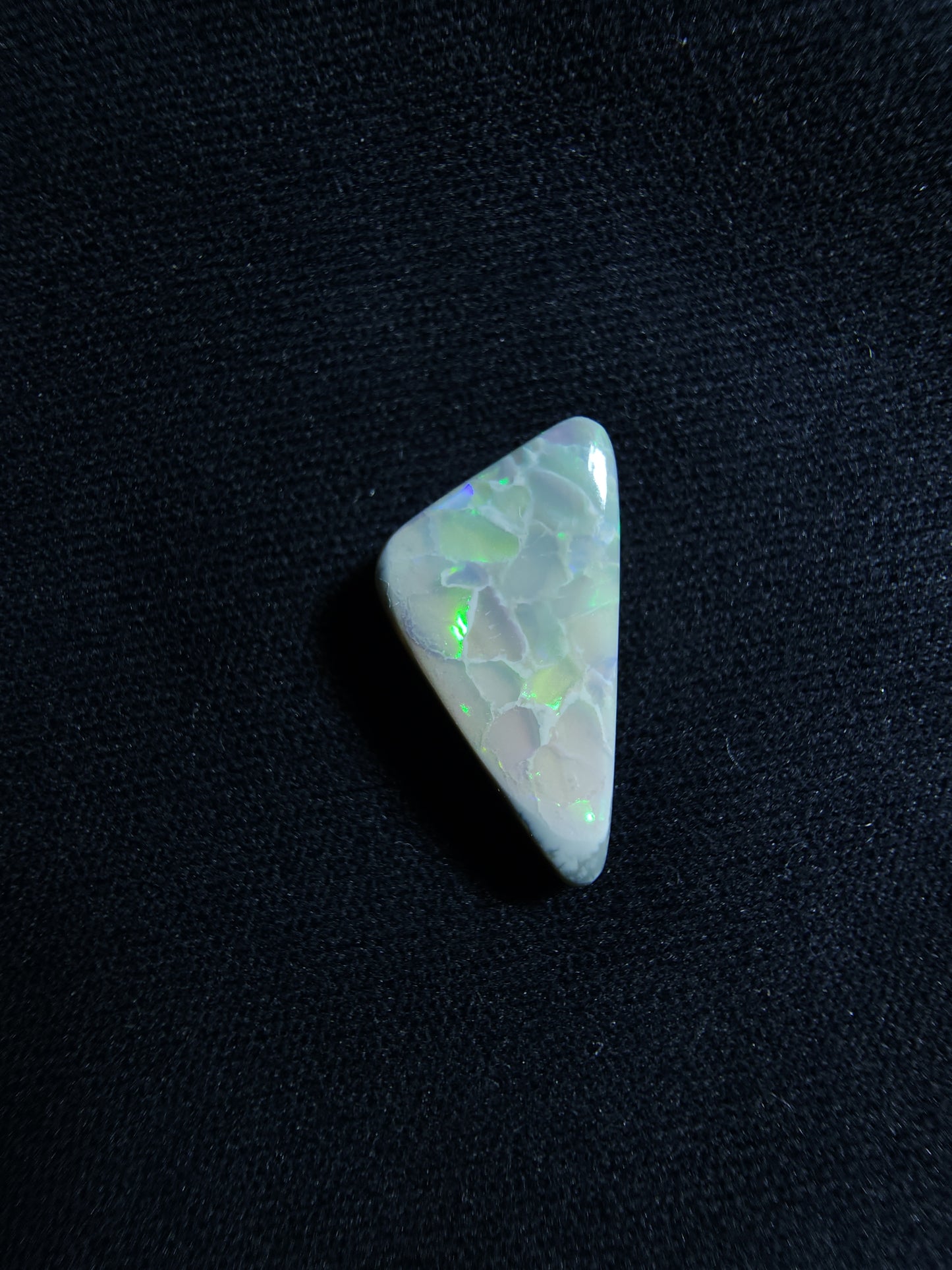 2.35ct Green Freeform Semi-Dark Lightning Ridge Seam Opal