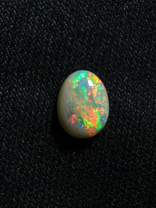0.35c Dark Opal - Red & Orange Floral - Lightning Ridge