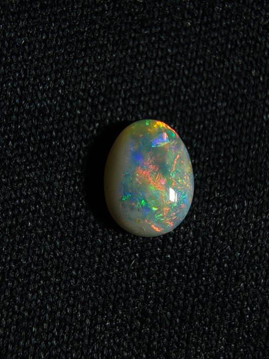 0.35c Dark Opal - Red & Orange Floral - Lightning Ridge