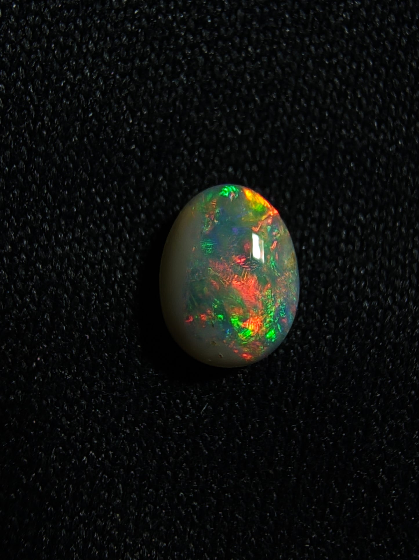0.35c Dark Opal - Red & Orange Floral - Lightning Ridge