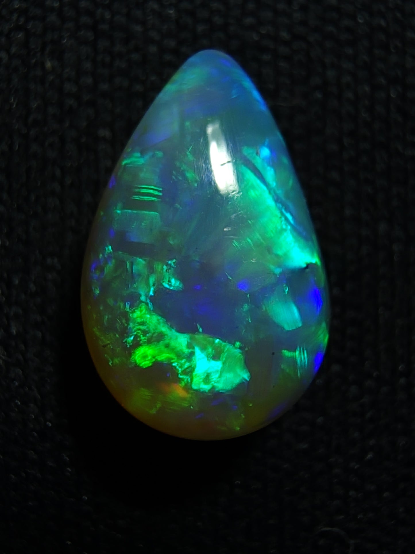 1.85ct Pear-Shaped Crystal Opal - Lightning Ridge
