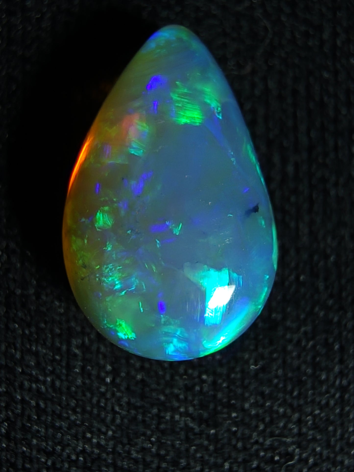 1.85ct Pear-Shaped Crystal Opal - Lightning Ridge