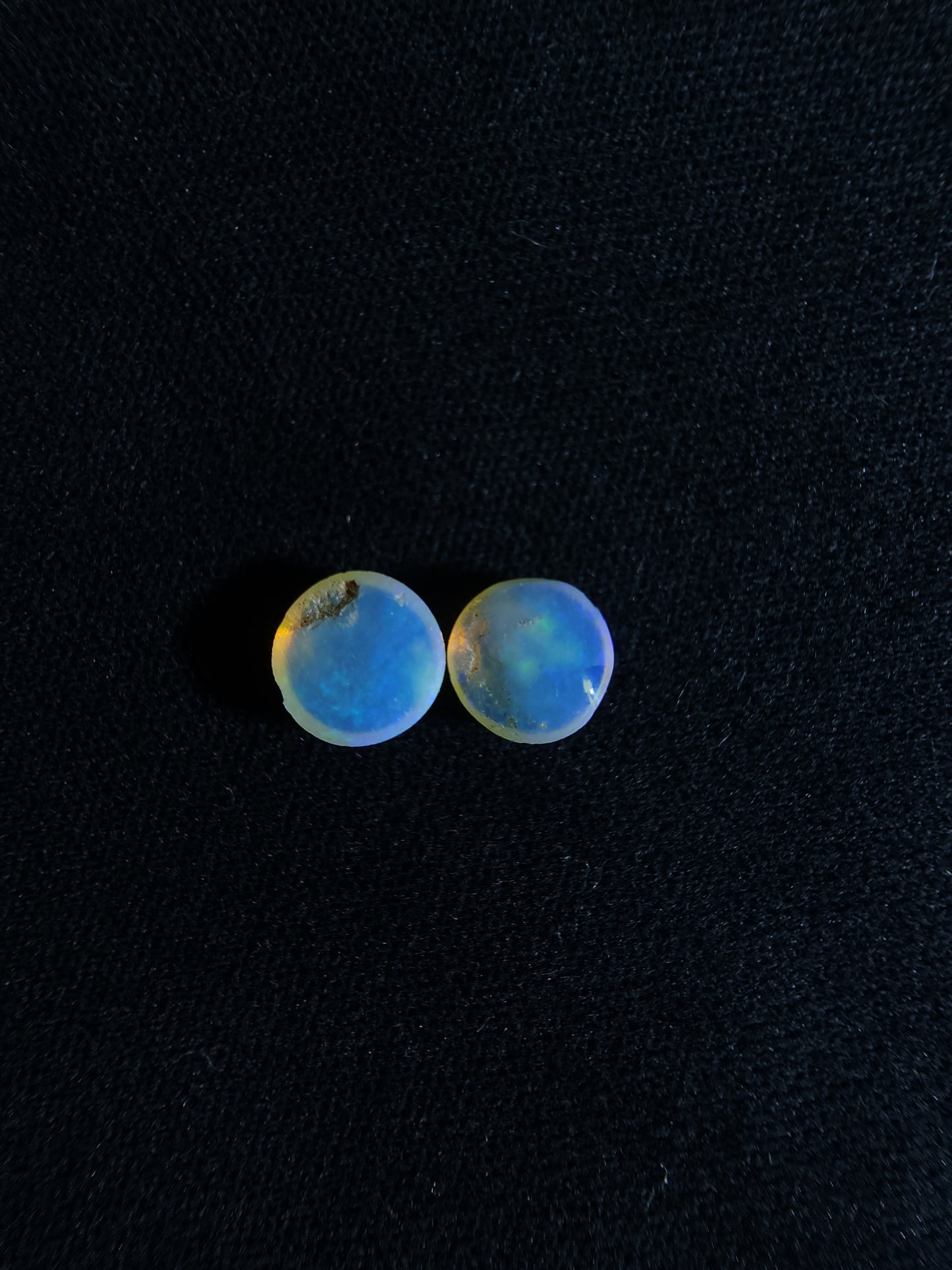 0.90ct Lightning Ridge Crystal Opal Pair – Bright Blue & Green Fire