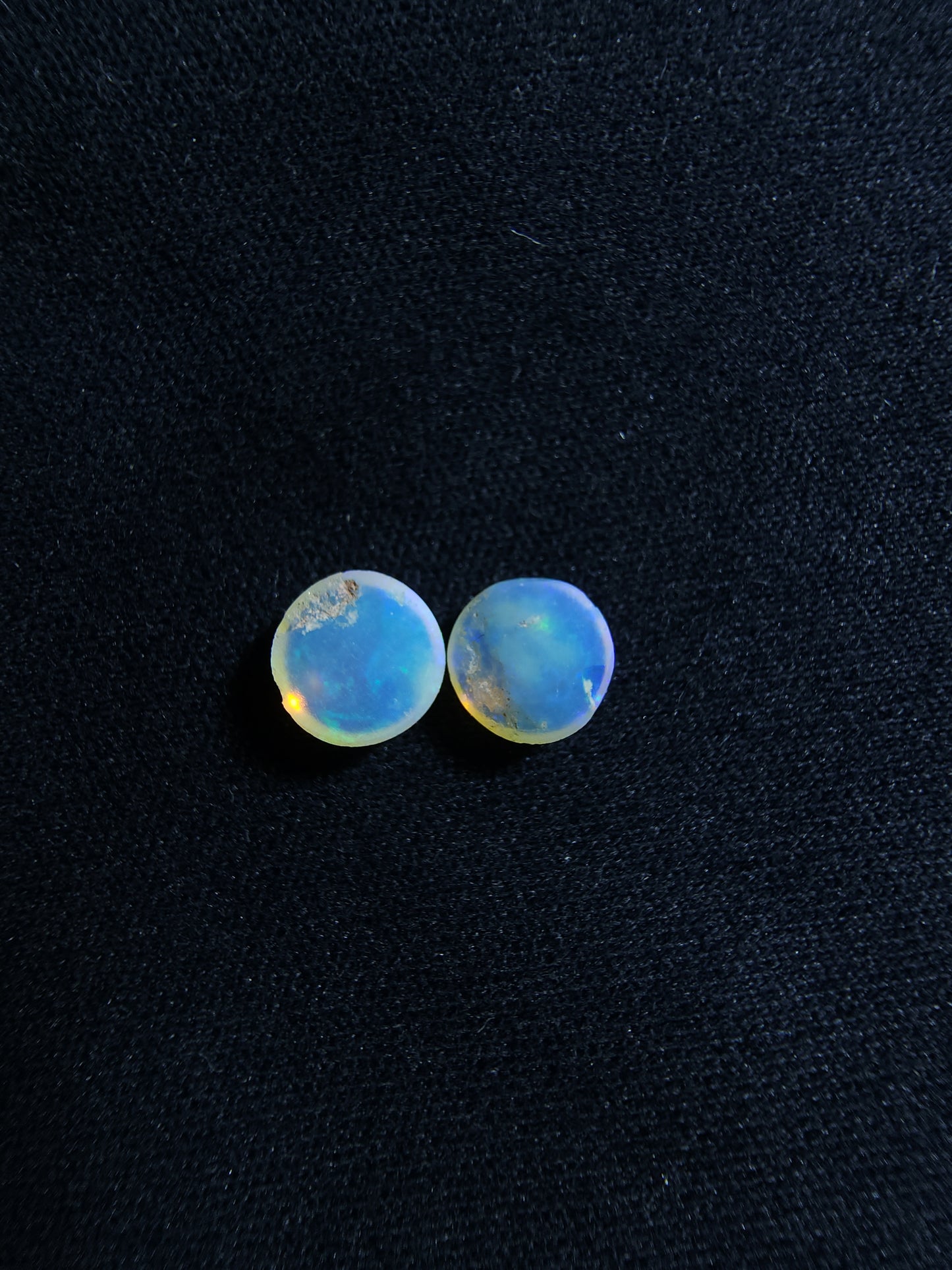 0.90ct Lightning Ridge Crystal Opal Pair – Bright Blue & Green Fire
