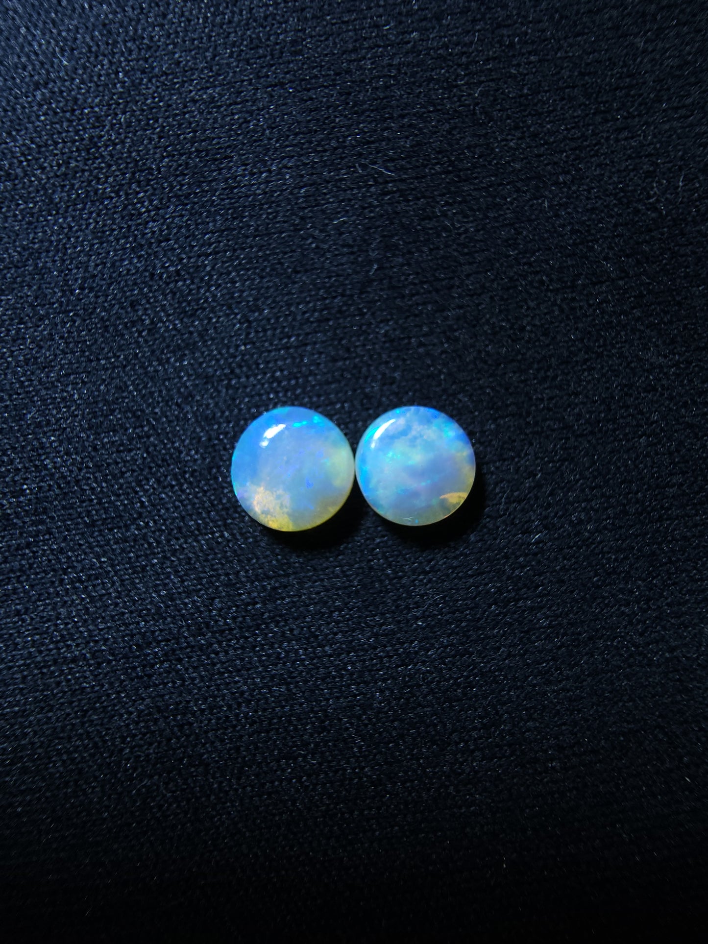 0.90ct Lightning Ridge Crystal Opal Pair – Bright Blue & Green Fire