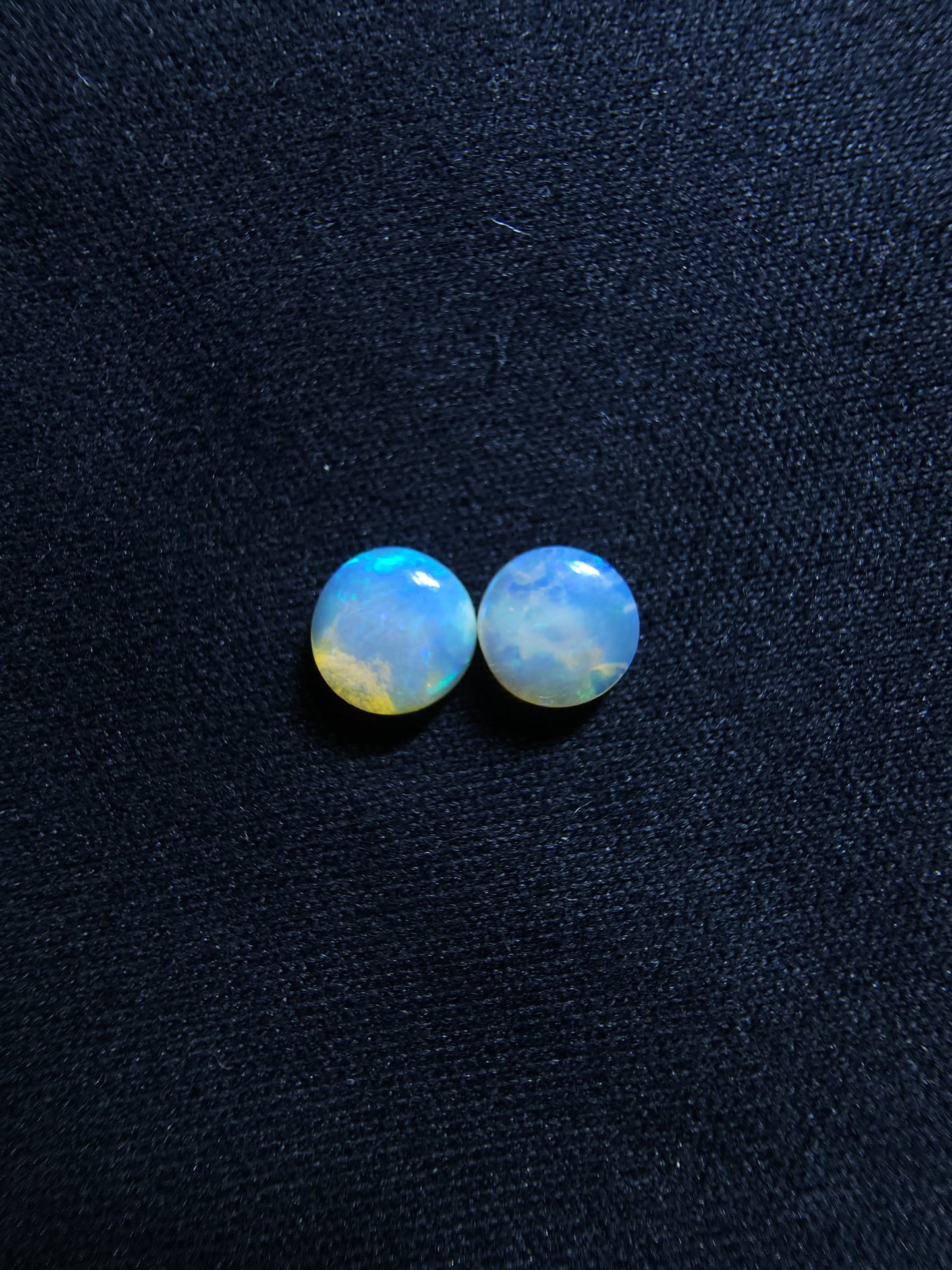 0.90ct Lightning Ridge Crystal Opal Pair – Bright Blue & Green Fire