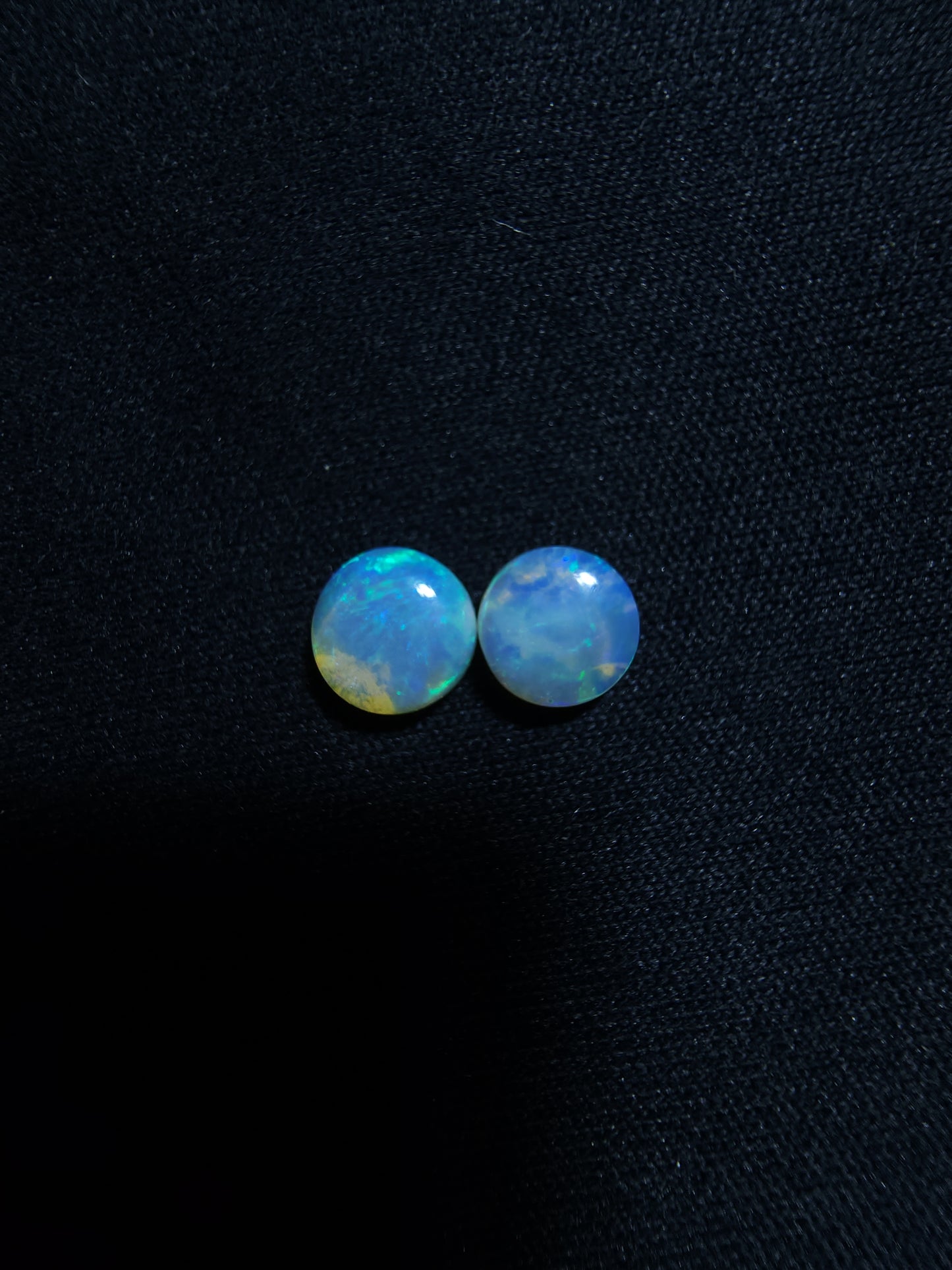 0.90ct Lightning Ridge Crystal Opal Pair – Bright Blue & Green Fire