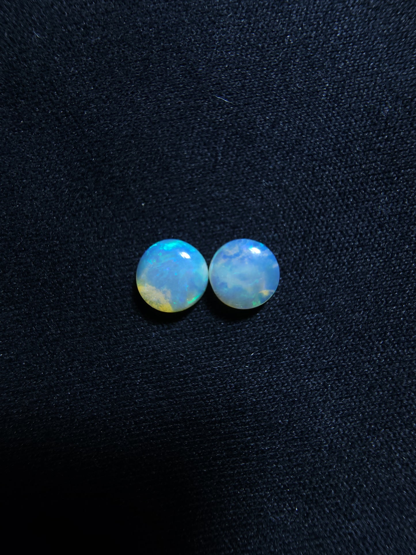 0.90ct Lightning Ridge Crystal Opal Pair – Bright Blue & Green Fire