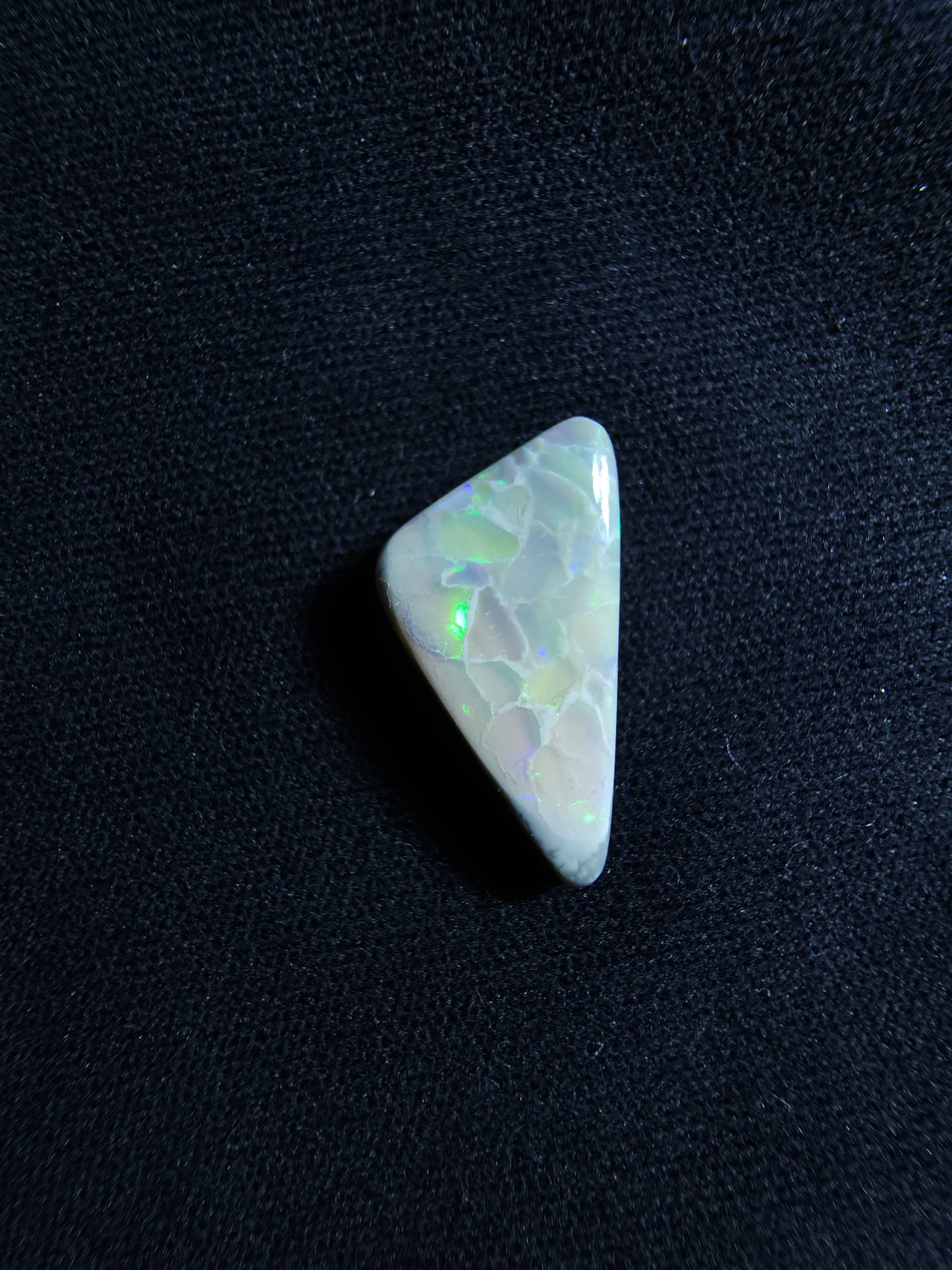 2.35ct Green Freeform Semi-Dark Lightning Ridge Seam Opal