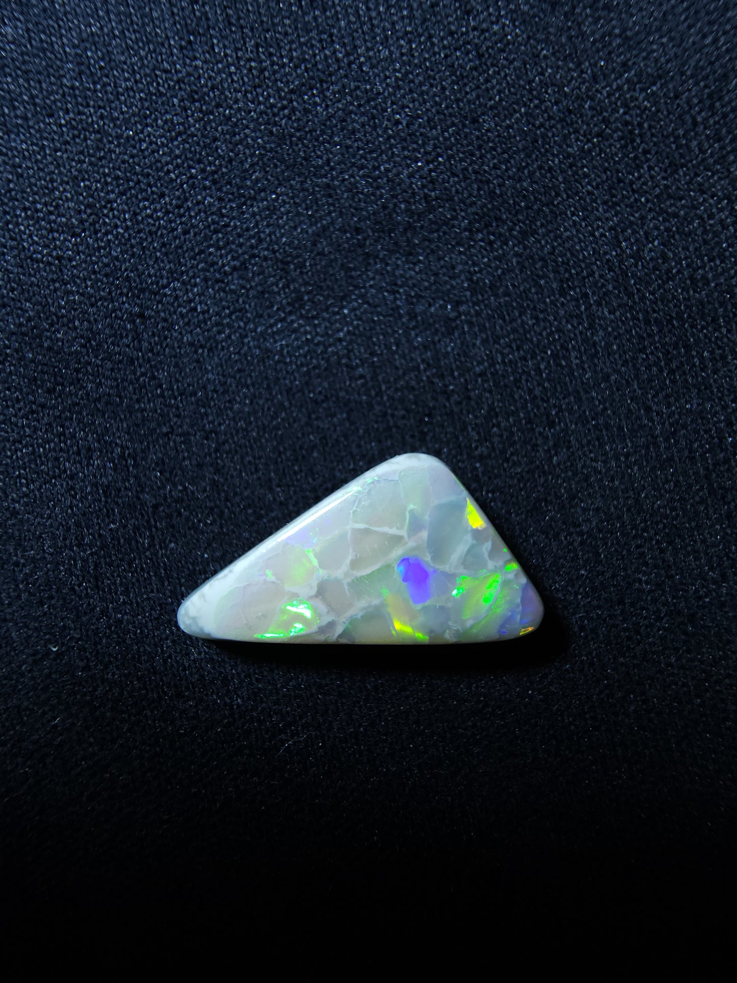 2.35ct Green Freeform Semi-Dark Lightning Ridge Seam Opal