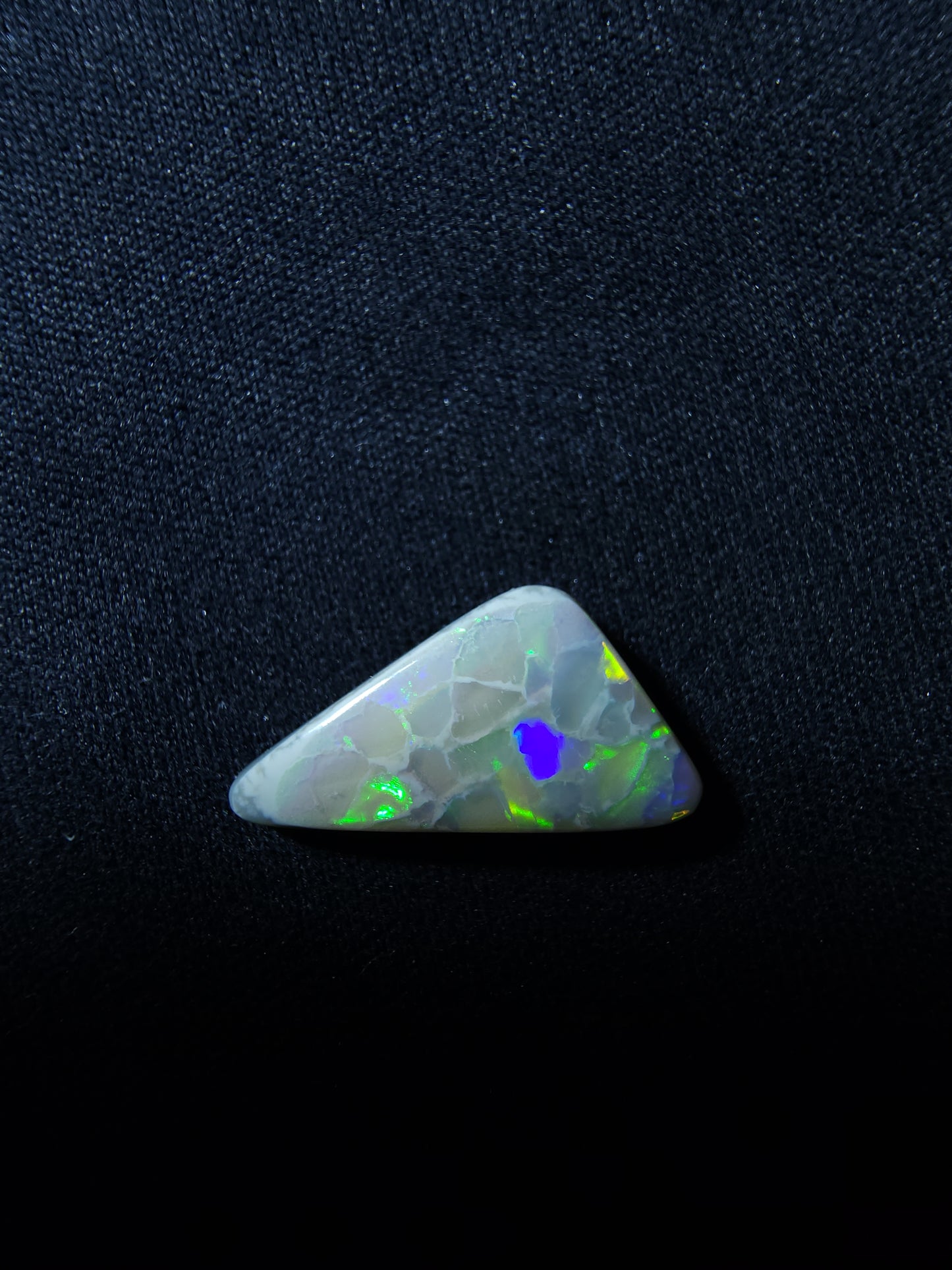 2.35ct Green Freeform Semi-Dark Lightning Ridge Seam Opal