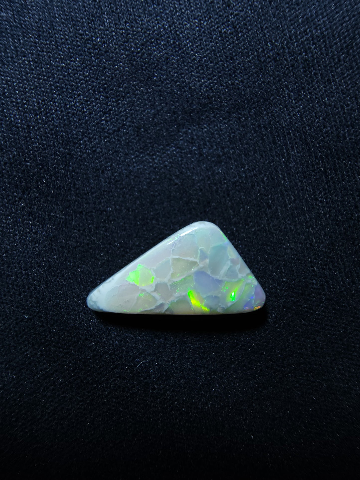 2.35ct Green Freeform Semi-Dark Lightning Ridge Seam Opal