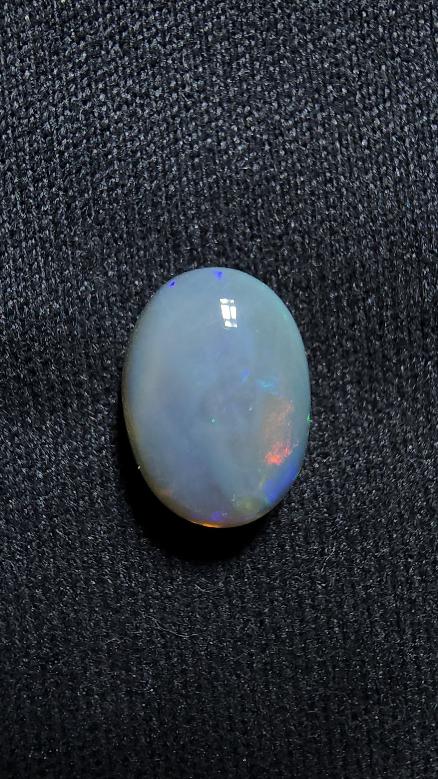 1.55cts Blood Red Flash, Dark Base - Lightning Ridge Solid Opal