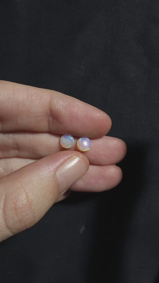 0.90ct Lightning Ridge Crystal Opal Pair – Bright Blue & Green Fire